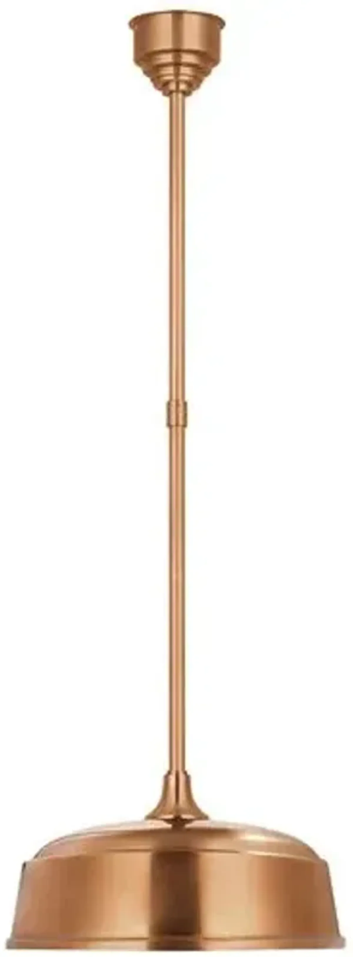 Visual Comfort - Academy 16" Outdoor Rockhouse Pendant - Brown