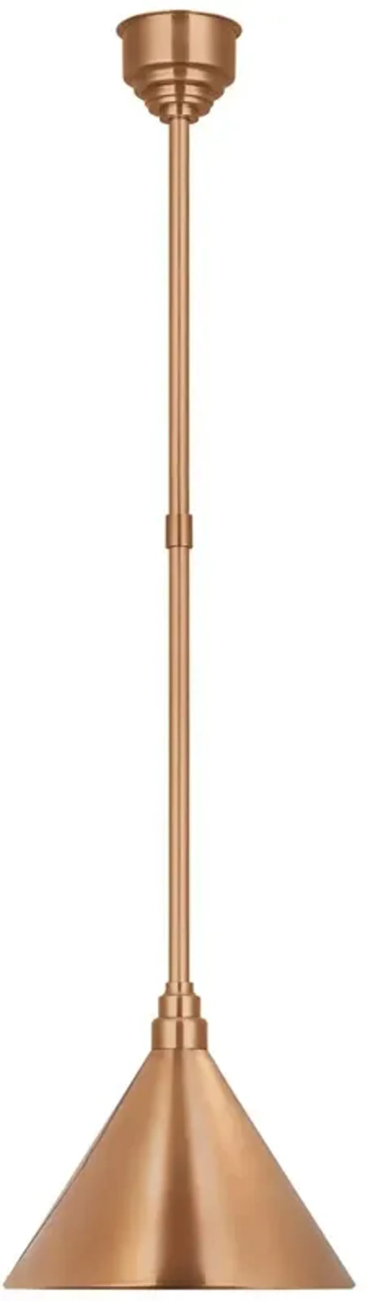 Visual Comfort - Academy 12.5" Outdoor Conical Savannah Pendant - Brown