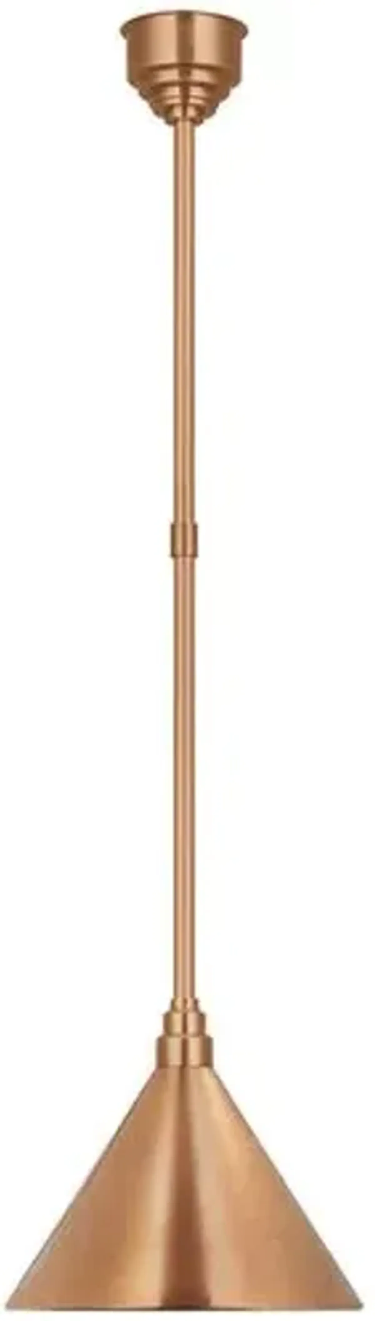 Visual Comfort - Academy 12.5" Outdoor Conical Savannah Pendant - Brown