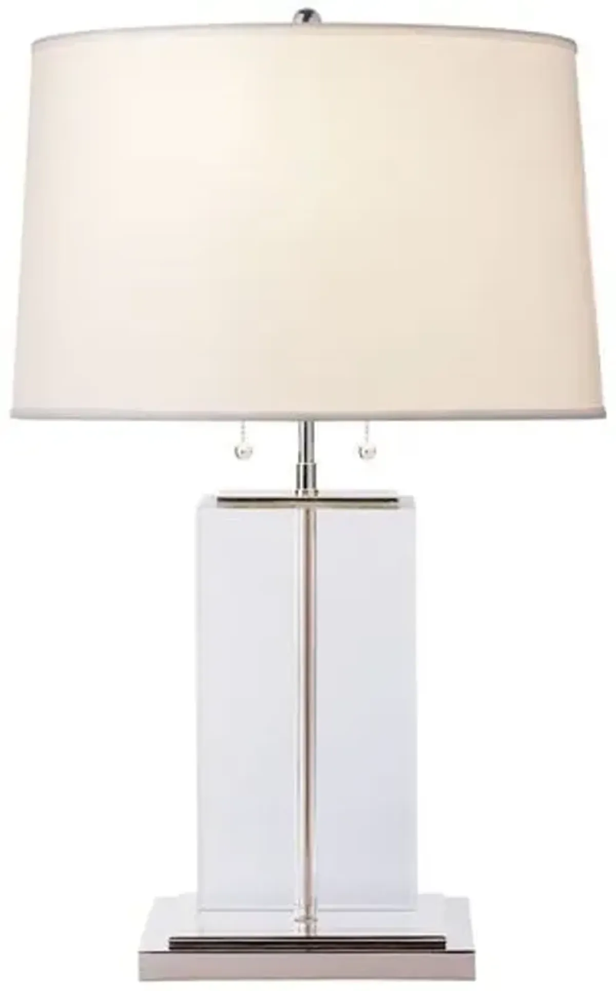 Visual Comfort - Block Large Table Lamp - Crystal - Clear