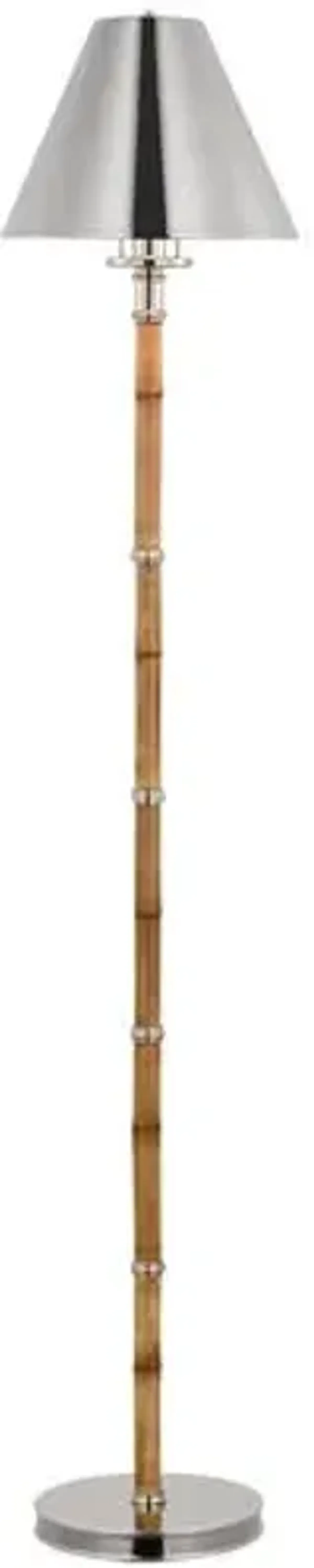 Ralph Lauren Home - Visual Comfort - Dalfern Waxed Bamboo Petite Reading Floor Lamp