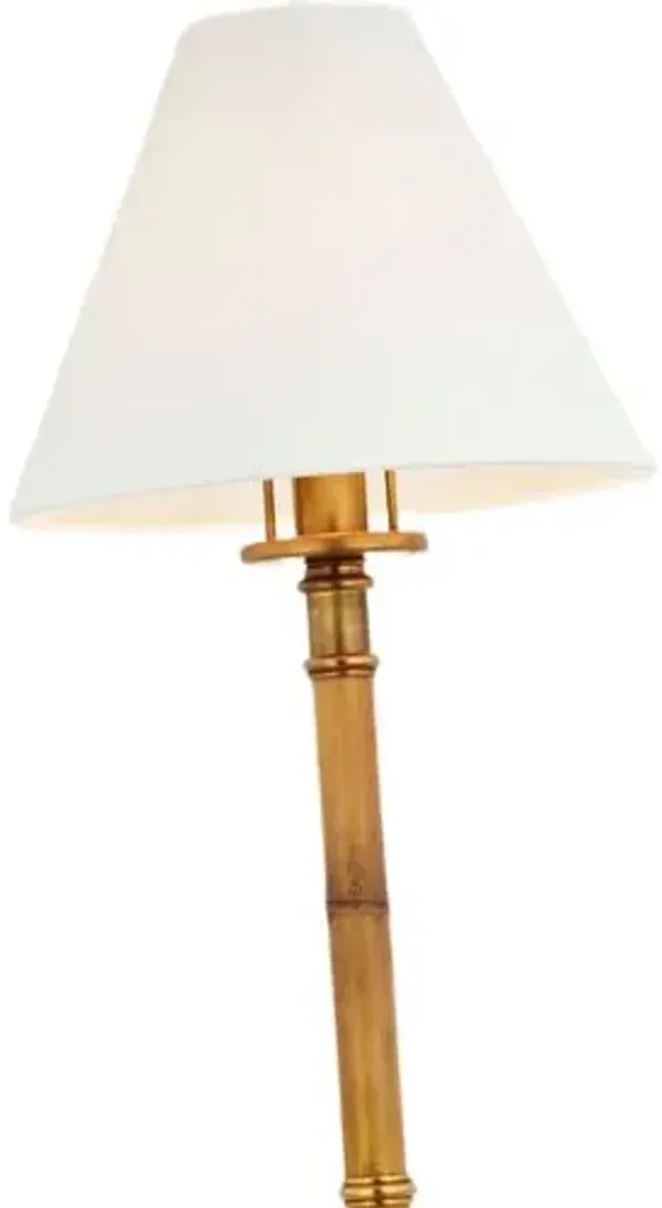 Ralph Lauren Home - Visual Comfort - Dalfern Waxed Bamboo Petite Reading Floor Lamp