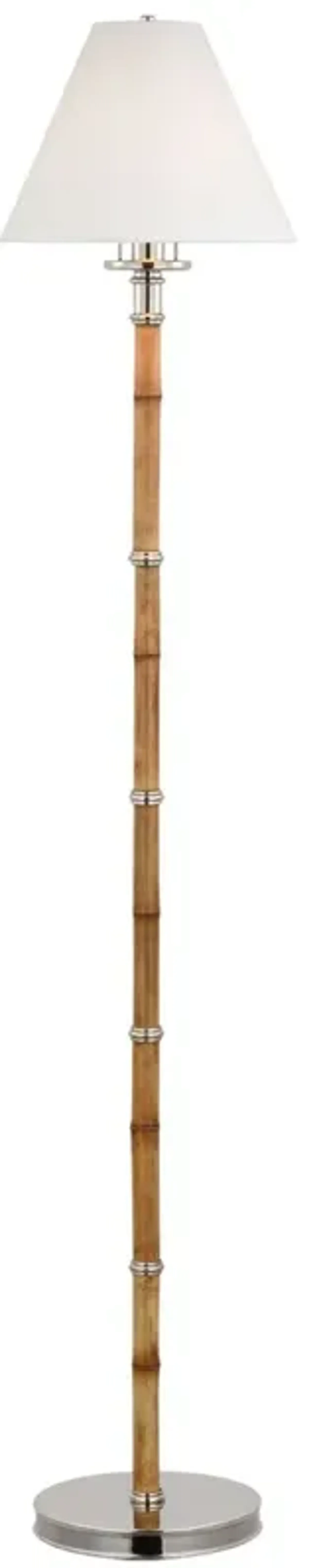 Ralph Lauren Home - Visual Comfort - Dalfern Waxed Bamboo Petite Reading Floor Lamp