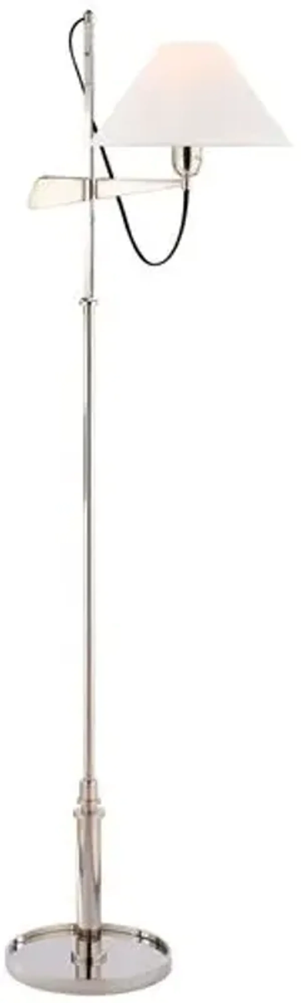 Visual Comfort - Hargett Bridge Arm Floor Lamp - Polished Nickel