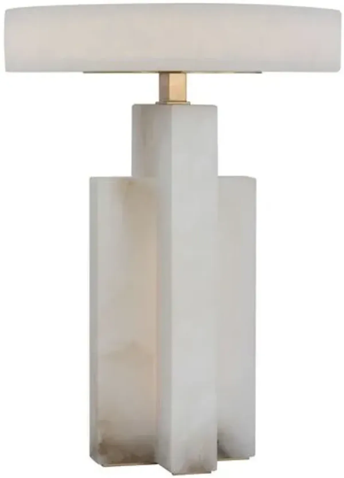 Visual Comfort - Trancas Medium Table Lamp - Alabaster/Brass - Ivory