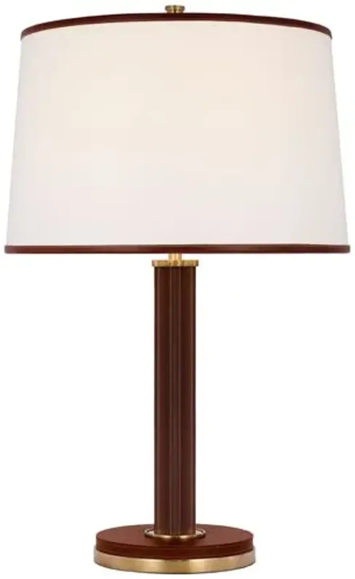 Ralph Lauren Home - Visual Comfort - Riley Medium Leather Table Lamp - Gold