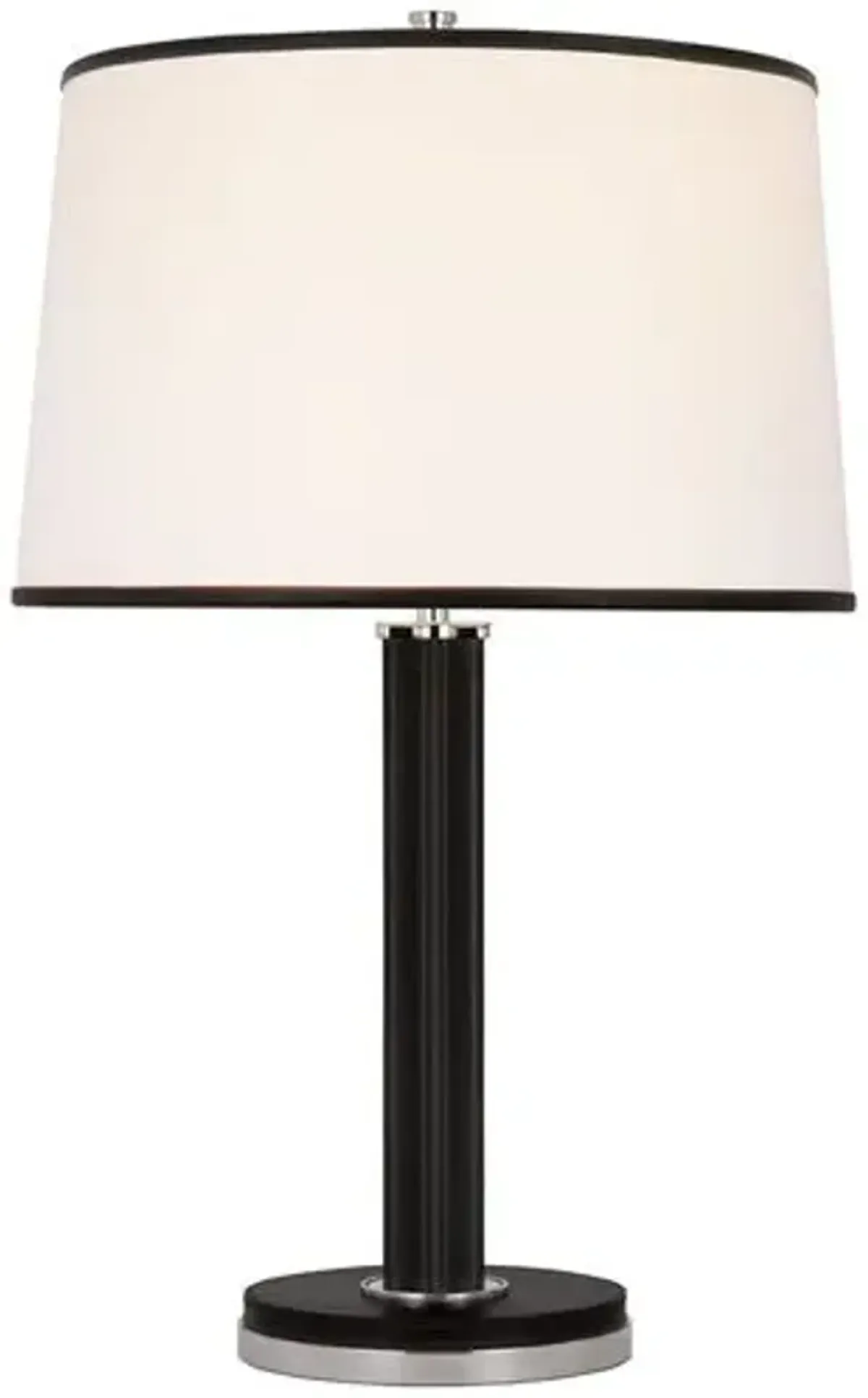 Ralph Lauren Home - Visual Comfort - Riley Medium Leather Table Lamp - Silver