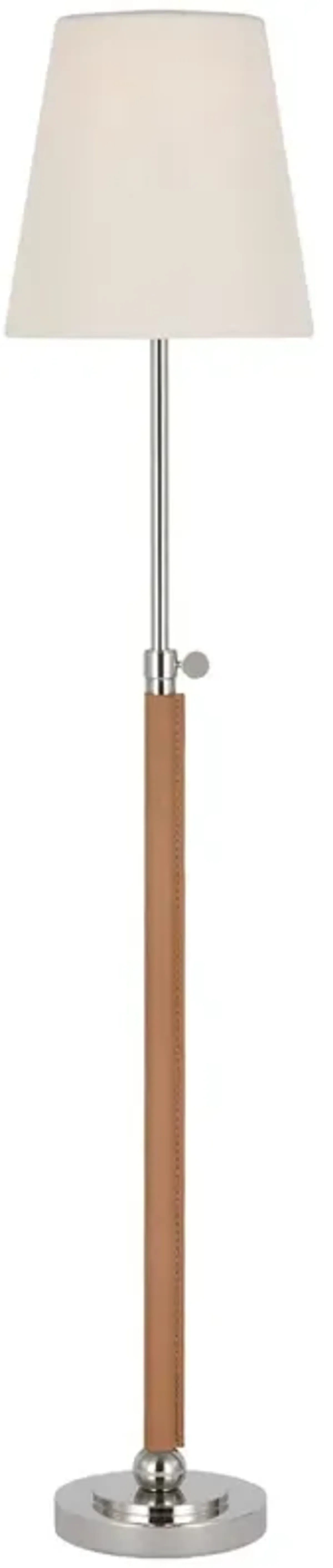 Visual Comfort - Bryant Leather Wrapped Table Lamp - Silver