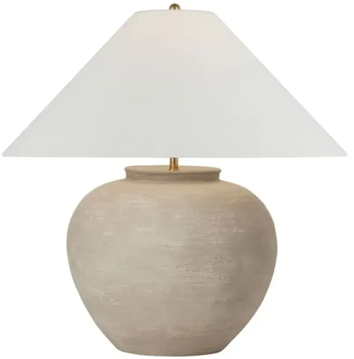 Visual Comfort - Casey Medium Table Lamp - Silt Grey Ceramic - Gray