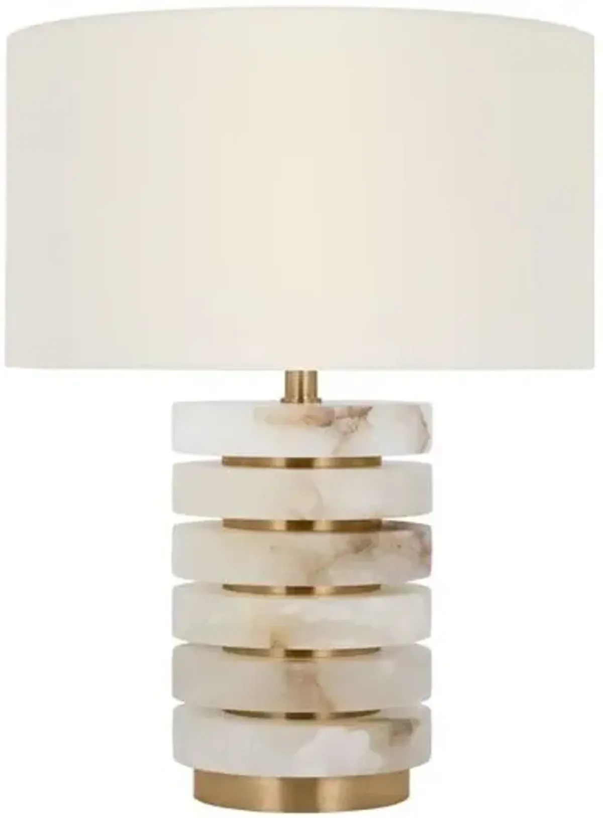 Visual Comfort - Diski Medium Table Lamp - Alabaster - White