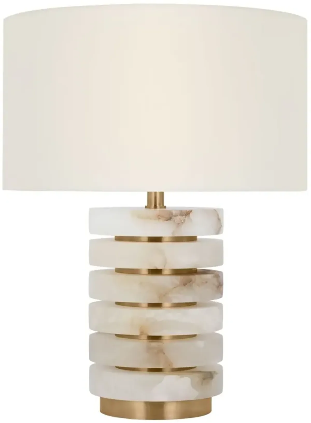 Visual Comfort - Diski Medium Table Lamp - Alabaster - White