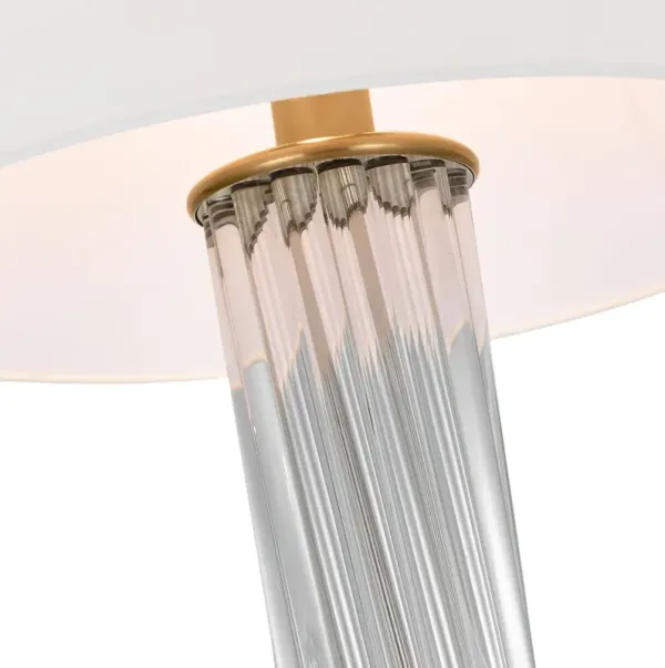 Visual Comfort - Bouquet Large Table Lamp - Clear Glass Rods/Hand-Rubbed Antique Brass