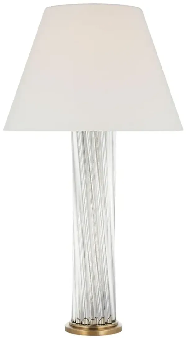 Visual Comfort - Bouquet Large Table Lamp - Clear Glass Rods/Hand-Rubbed Antique Brass