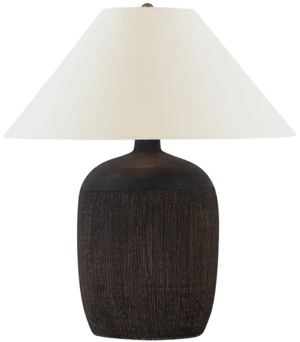 Visual Comfort - Portis 32" Combed Round Table Lamp - Black