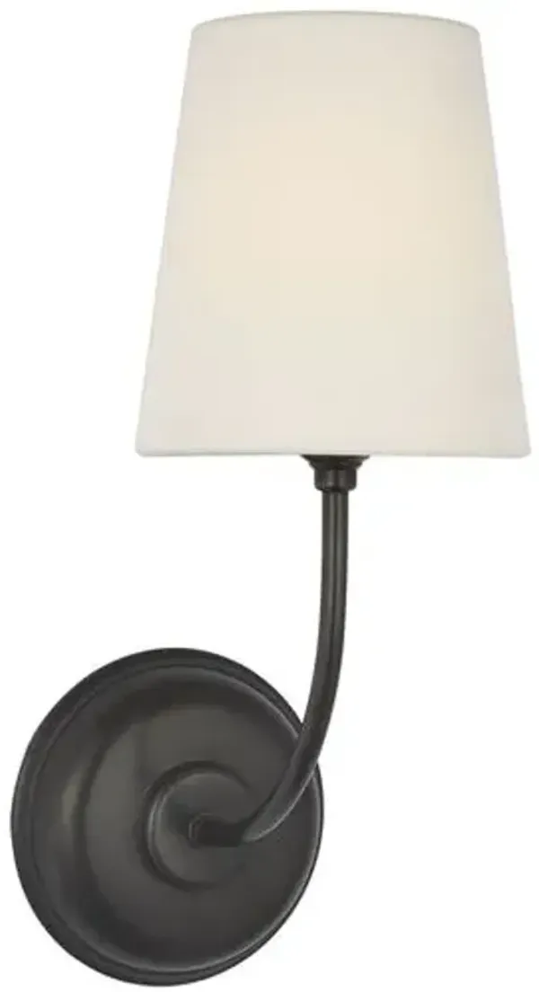 Visual Comfort - Vendome 16" Cordless Single Sconce - Black