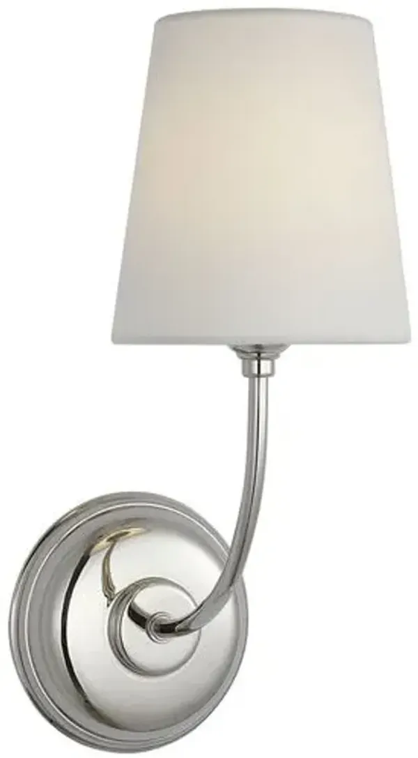 Visual Comfort - Vendome 16" Cordless Single Sconce - Silver