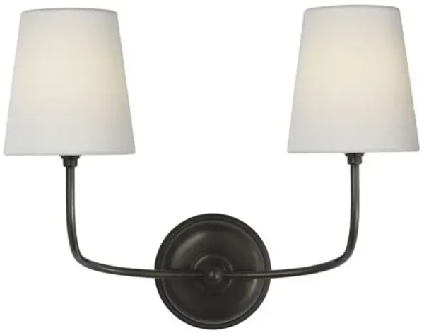 Visual Comfort - Vendome 16" Cordless Double Sconce - Black