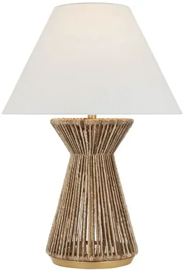 Visual Comfort - Antigua 30" Table Lamp - Natural Abaca - Brown
