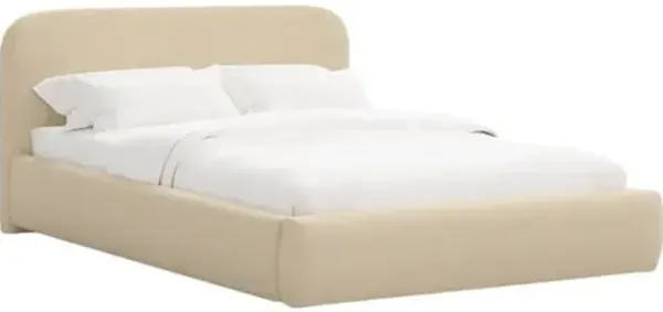 Luma Platform Bed - Linen - Handcrafted, Upholstered, Comfortable & Durable