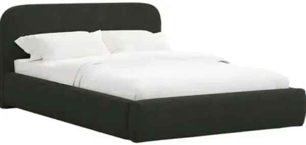 Luma Platform Bed - Linen - Handcrafted - Black, Upholstered, Comfortable & Durable