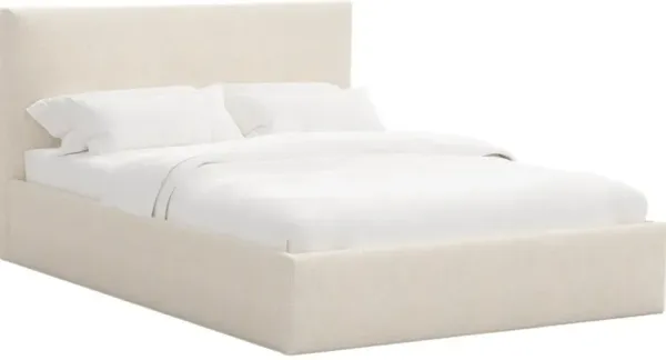 Solaro Square Low Platform Bed, Linen