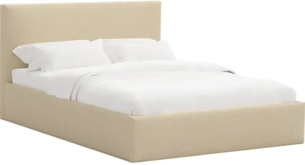 Solaro Square Low Platform Bed, Linen