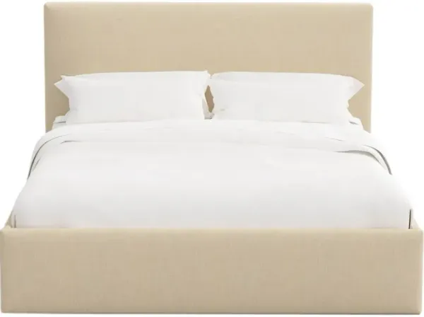 Solaro Square Low Platform Bed, Linen