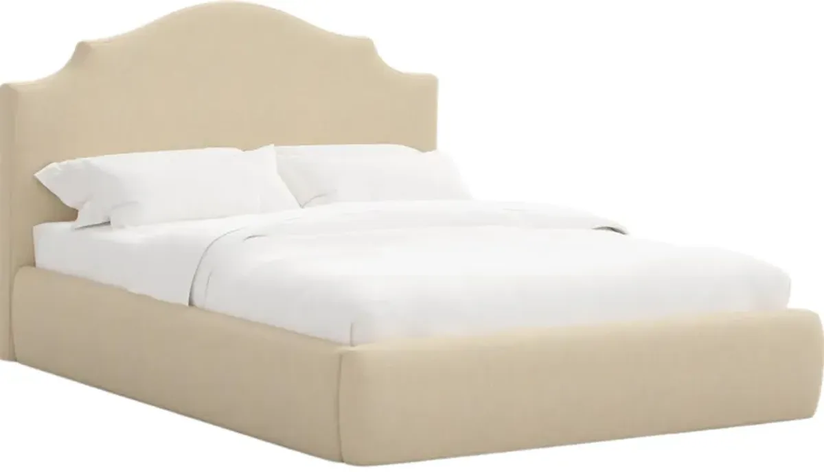 Seraphine Platform Bed - Linen - Handcrafted, Upholstered, Comfortable & Durable