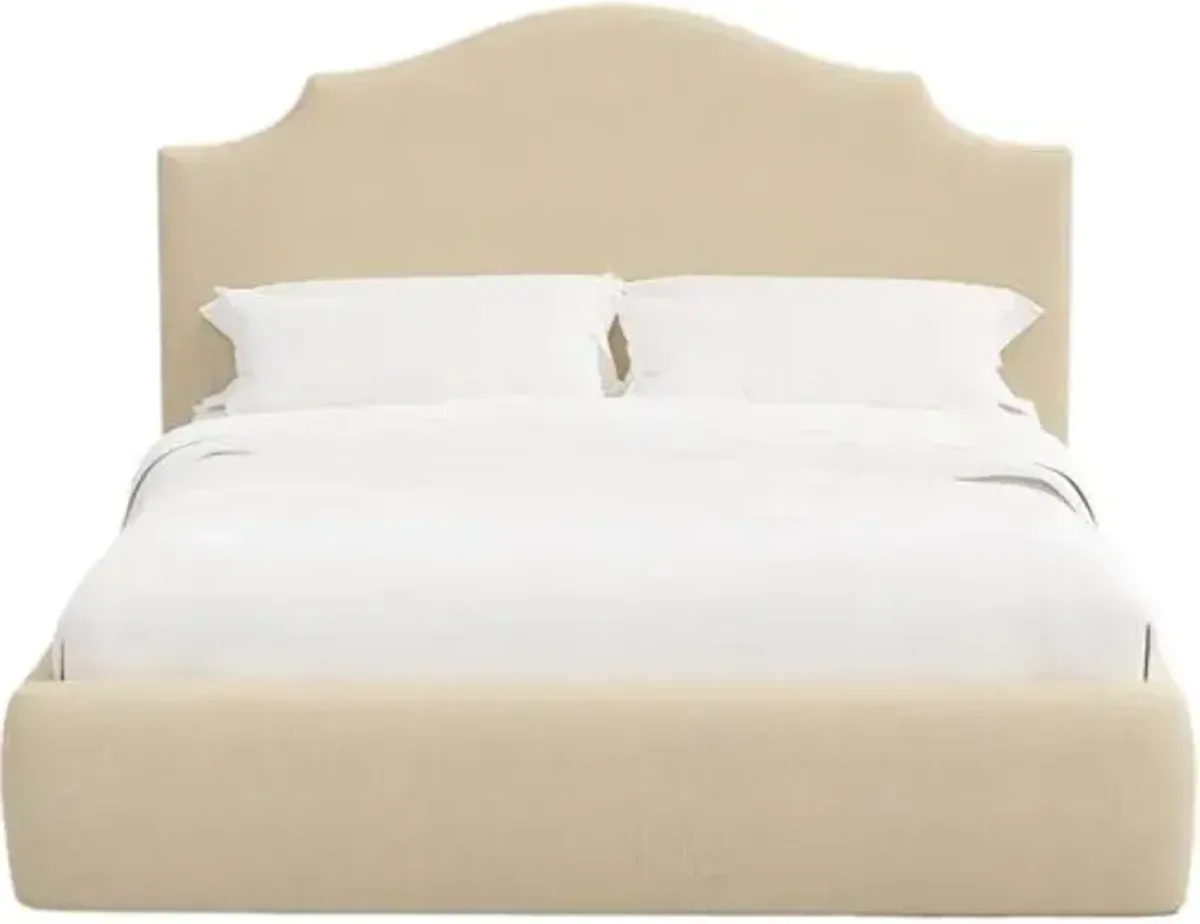 Seraphine Platform Bed - Linen - Handcrafted, Upholstered, Comfortable & Durable