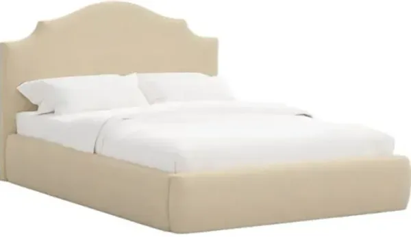 Seraphine Platform Bed - Linen - Handcrafted, Upholstered, Comfortable & Durable