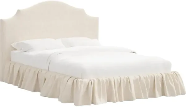 Maggie Ruffle Elegant Platform Bed, Linen