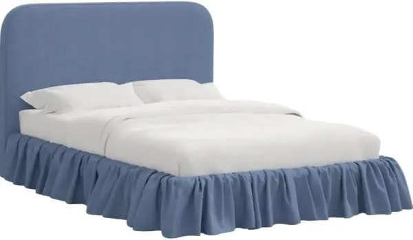 Maggie Ruffle Rounded Platform Bed, Linen