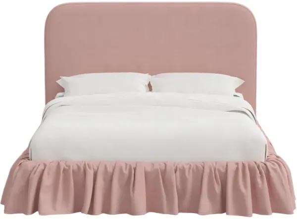 Maggie Ruffle Rounded Platform Bed, Linen