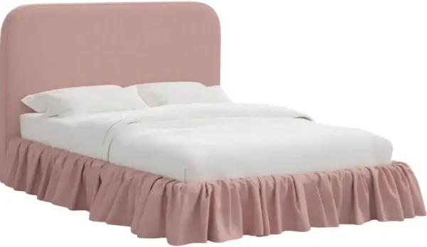 Maggie Ruffle Rounded Platform Bed, Linen