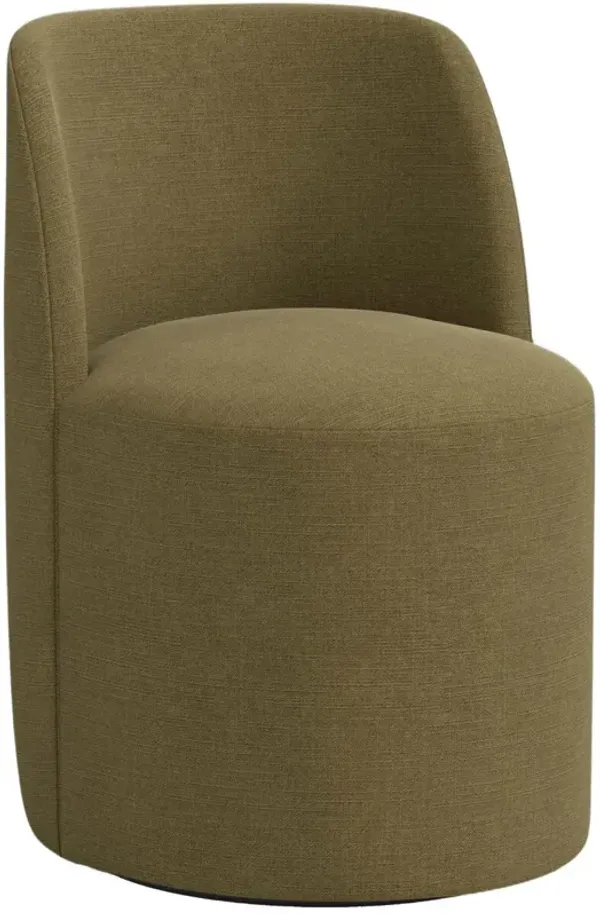 Cora Swivel Dining Chair, Linen