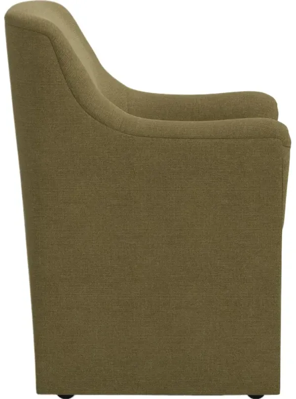 Tess Dining Armchair w/ Casters, Linen