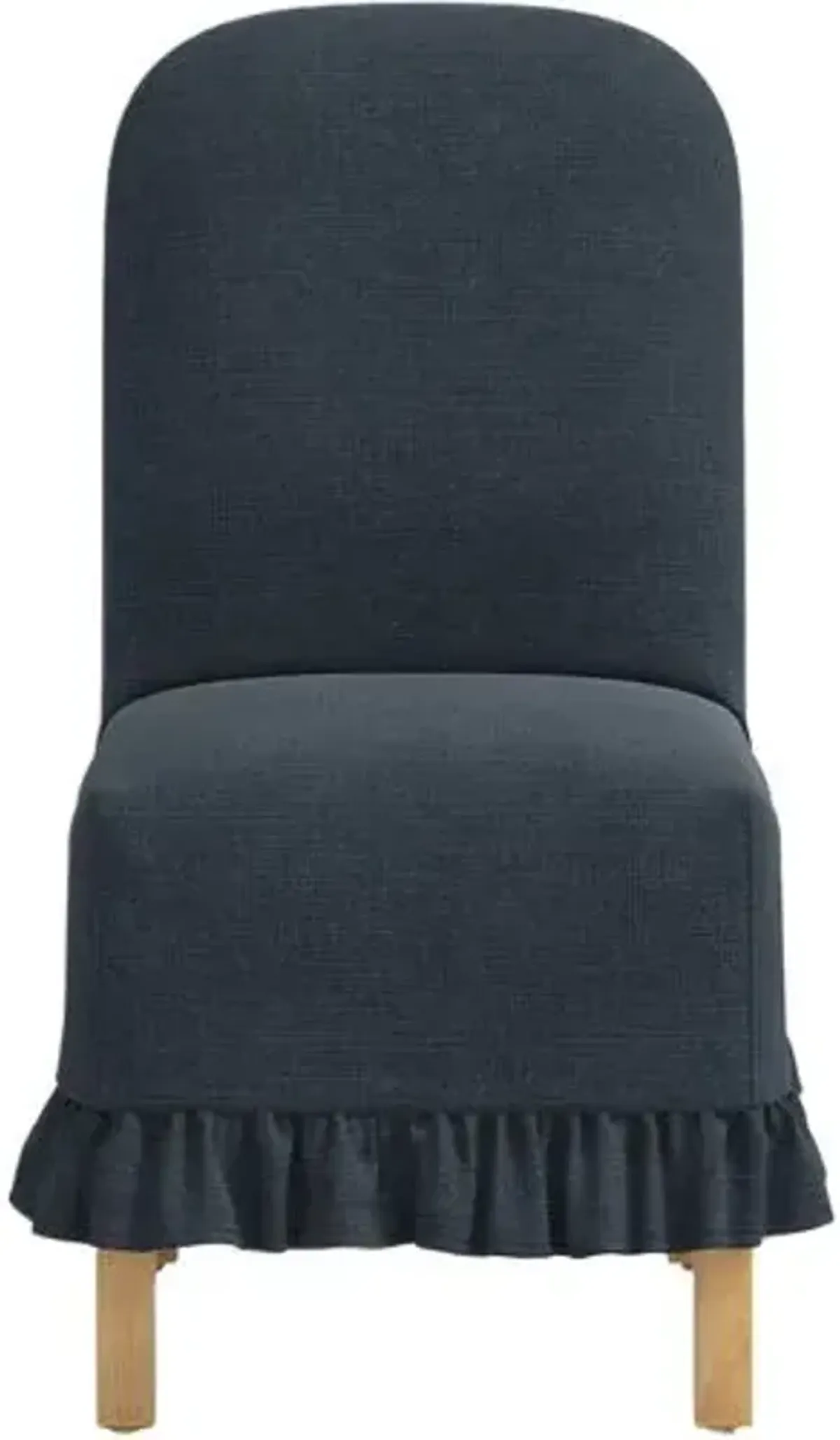 Maggie Ruffle Slipcover Dining Chair - Linen - Blue