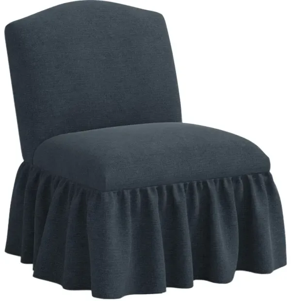 Maggie Ruffle Slipper Chair, Linen