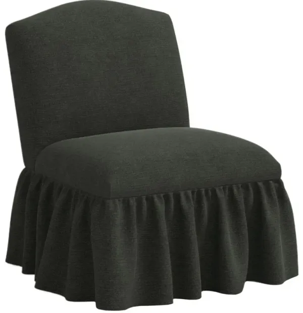 Maggie Ruffle Slipper Chair, Linen