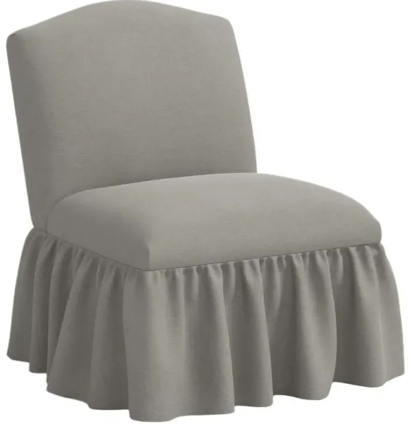 Maggie Ruffle Slipper Chair, Linen