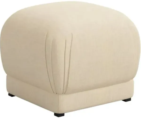 Benton Ottoman - Linen - Handcrafted