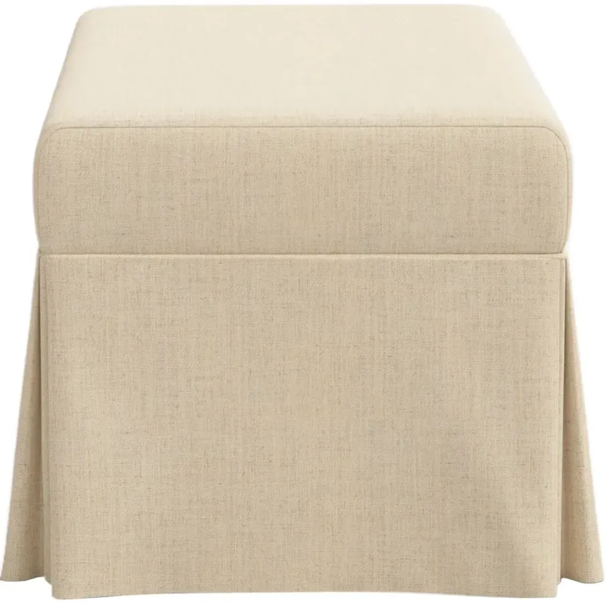 Hayworth Skirted Storage Bench, Linen
