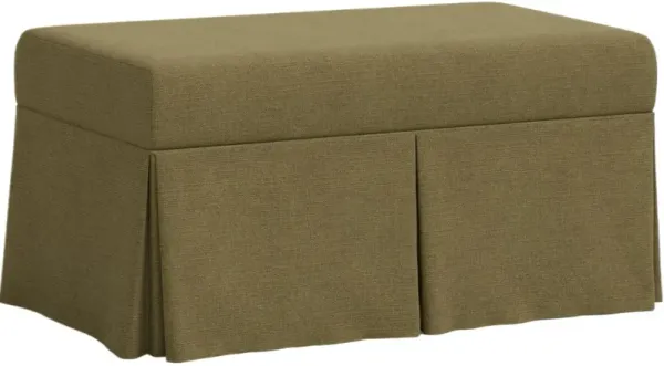 Hayworth Skirted Storage Bench, Linen
