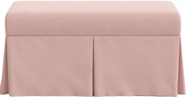 Hayworth Skirted Storage Bench, Linen