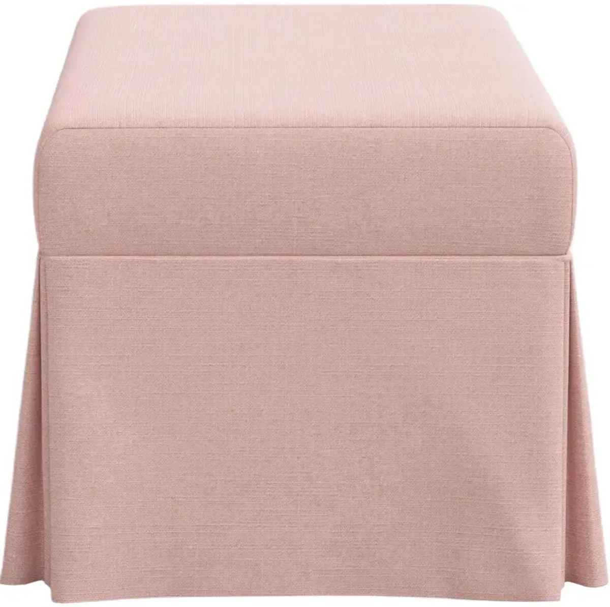 Hayworth Skirted Storage Bench, Linen