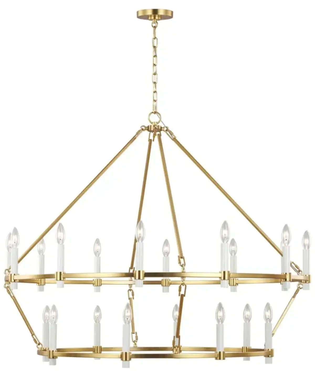 Visual Comfort - Marston 2 Tier Large Chandelier - Burnished Brass - Gold