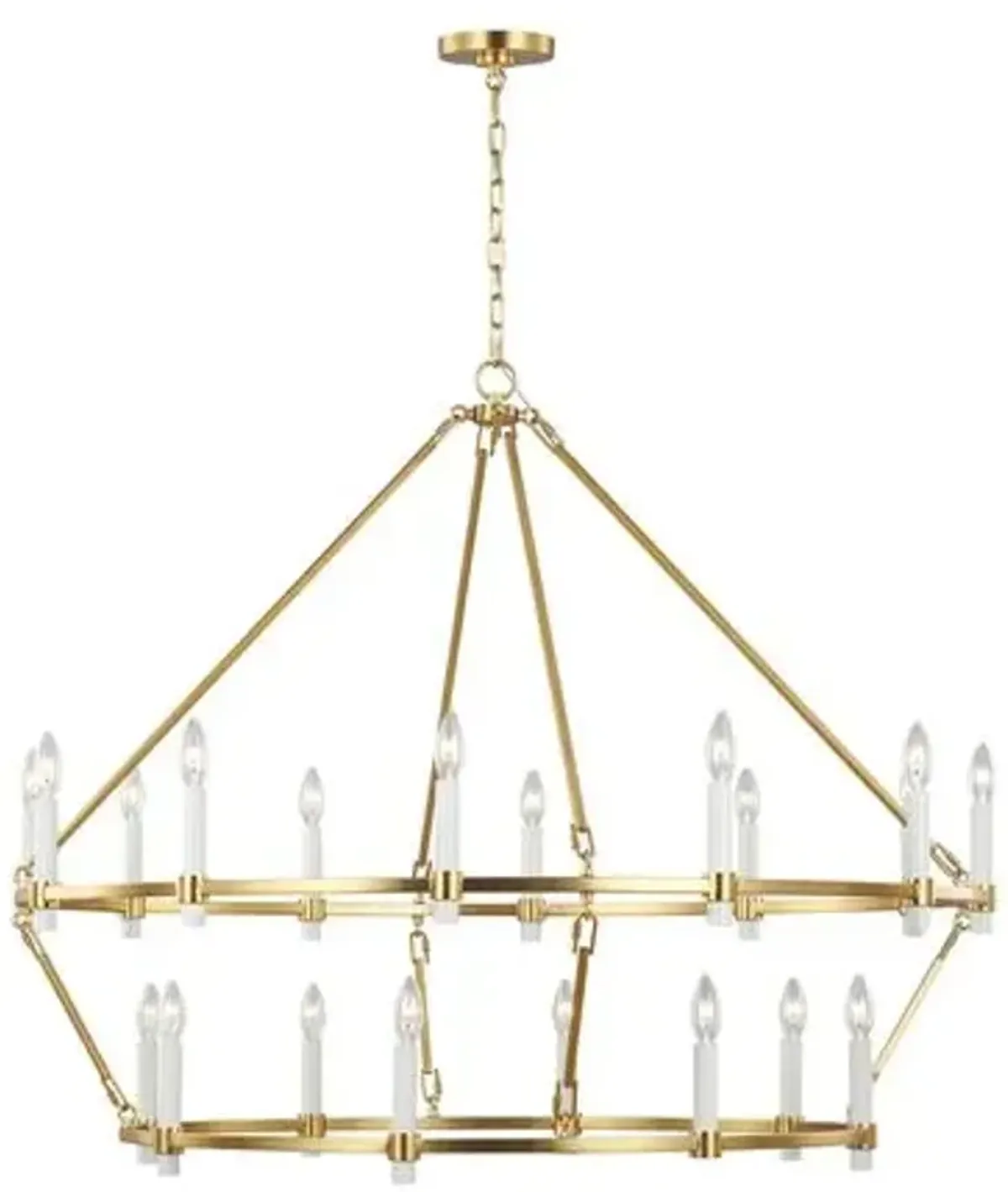 Visual Comfort - Marston 2 Tier Large Chandelier - Burnished Brass - Gold