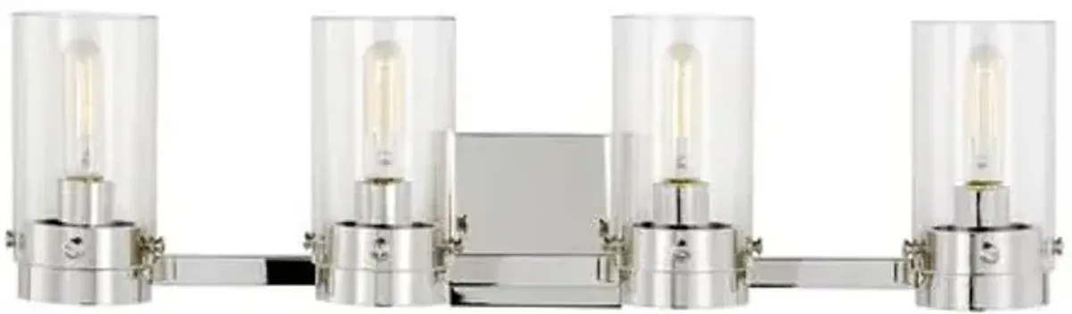 Visual Comfort - Garrett 4-Light Vanity - Clear