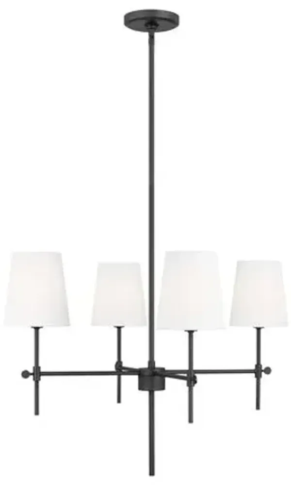 Visual Comfort - Baker 4-Light Chandelier - Black