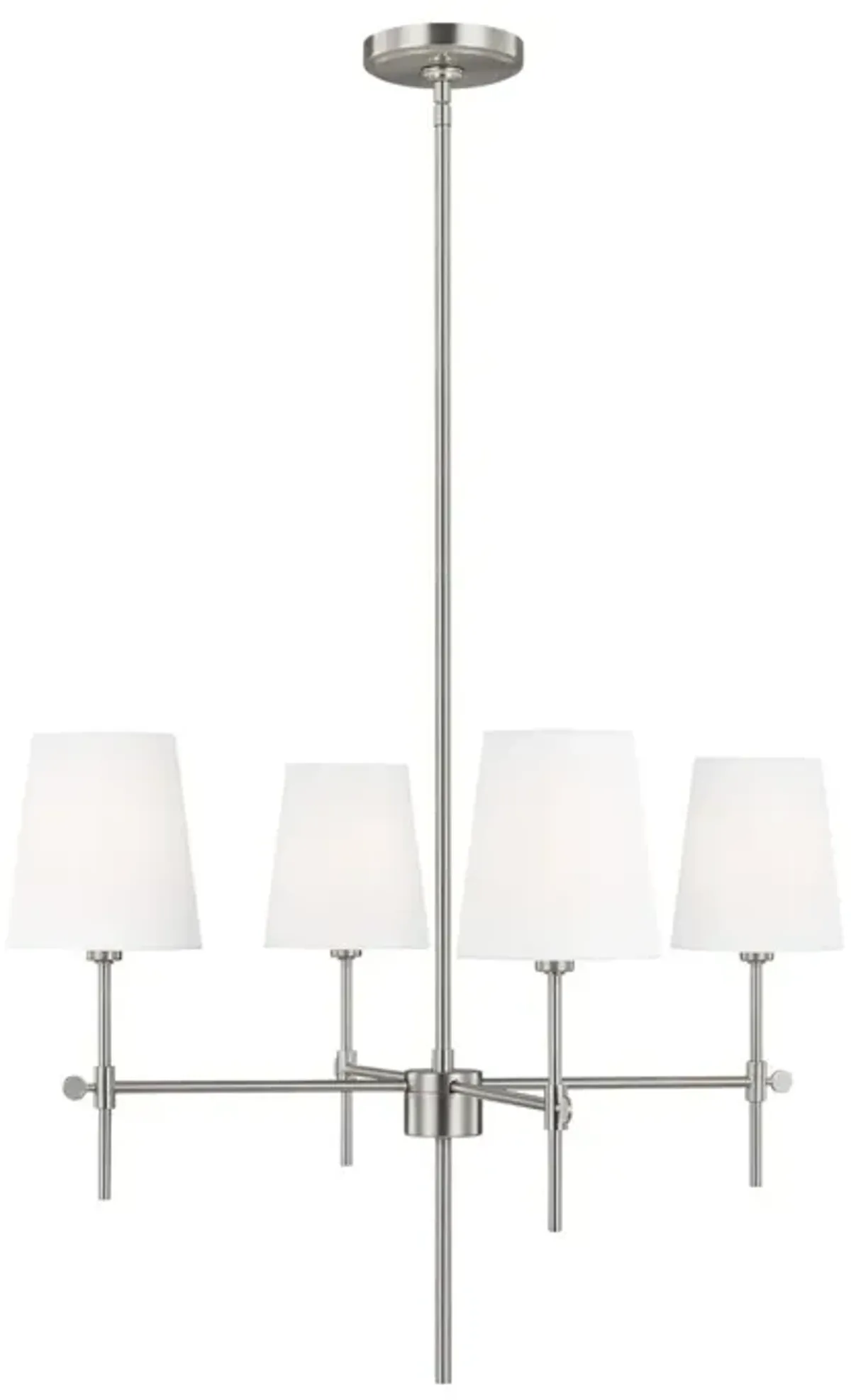 Visual Comfort - Baker 4-Light Chandelier - Silver